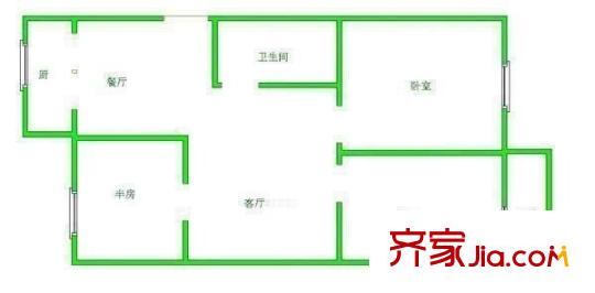 銀湖花園 3室 戶型圖