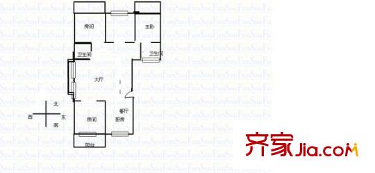 銀湖花園 4室 戶型圖