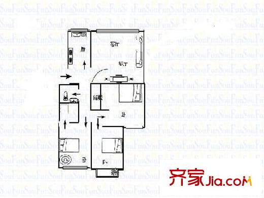 萬佳馨苑 3室 戶型圖