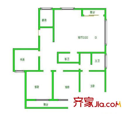 盛世名門 4室 戶型圖