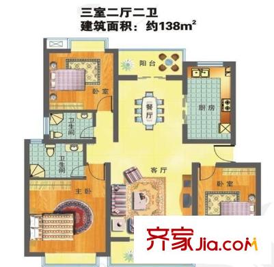 盛世名門 3室 戶型圖