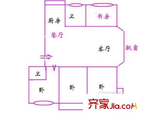 金山碧水一期雨桐苑戶型圖金山碧水一期雨桐苑 戶型圖 3室2廳2衛(wèi)1廚