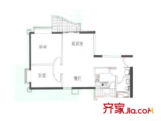 永恒新村 2室 戶型圖