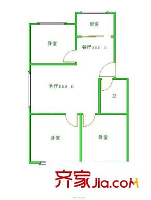 永恒新村 3室 戶型圖