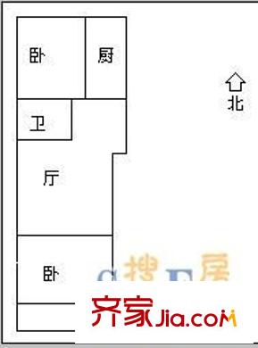省直屏西 2室 戶型圖