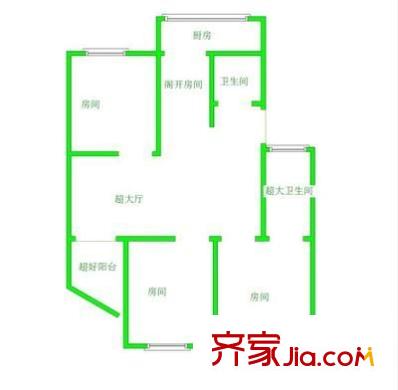 閩澳花園 4室 戶型圖