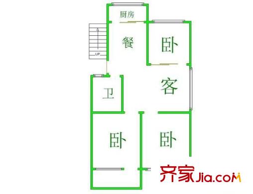 華大新村 3室 戶型圖