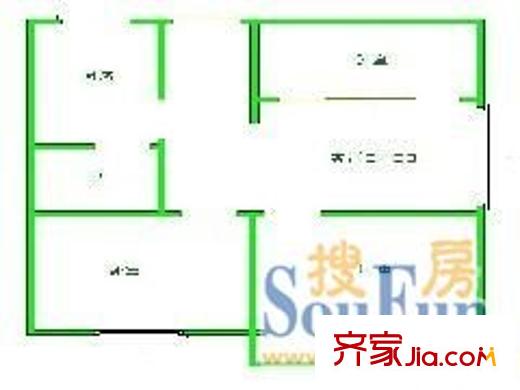 華大新村 3室 戶型圖