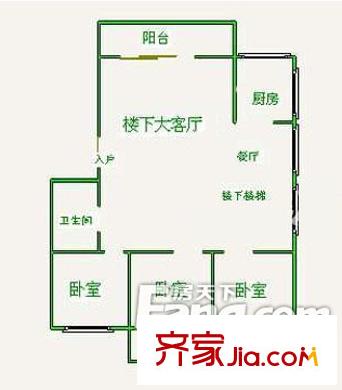康城二期 4室 戶型圖