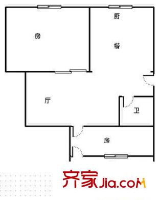 金浦小區(qū) 2室 戶型圖