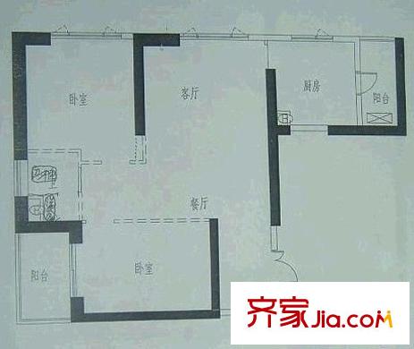 富商世家 3室 戶型圖