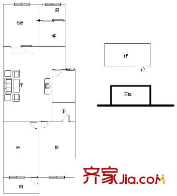 福圓花園 3室 戶(hù)型圖