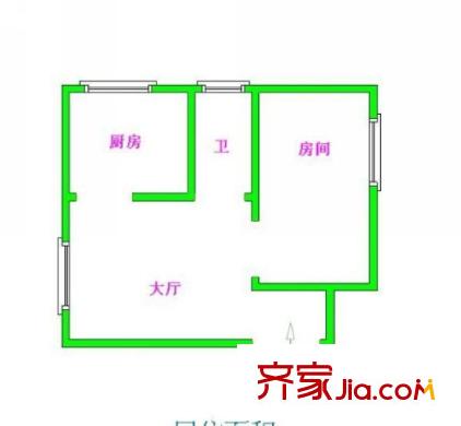 安福新村 1室 戶型圖