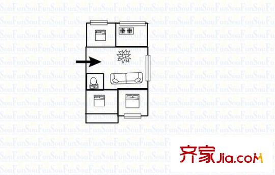 利嘉花園 3室 戶型圖