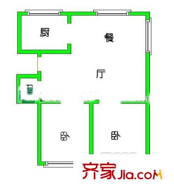 舊米倉(cāng)新村 2室戶型圖