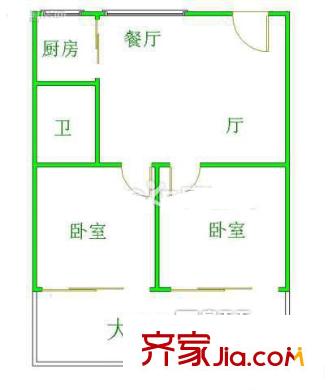 舊米倉(cāng)新村 2室戶型圖