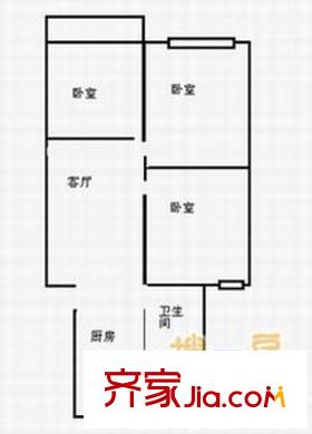 舊米倉新村 3室 戶型圖