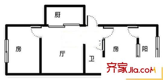 湖濱花園 2室 戶型圖