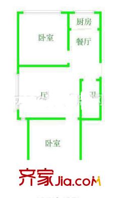 湖光花園 2室戶型圖