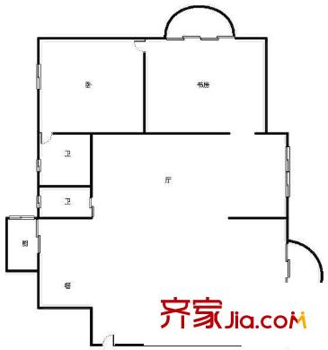 鴻運星城 6室 戶型圖