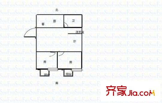 光祿新坊 2室 戶型圖