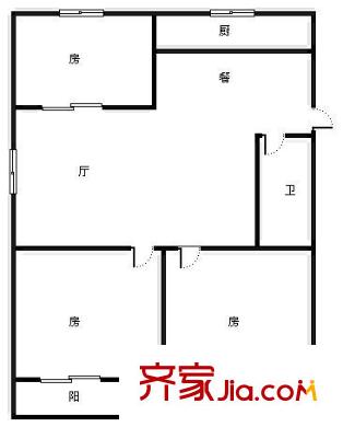 福瑞花園 3室 戶型圖