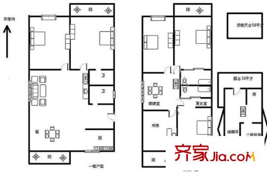 香江明珠 7室 戶型圖
