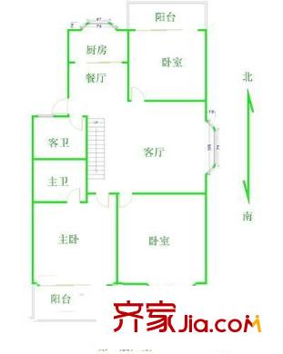 香江明珠 6室 戶型圖