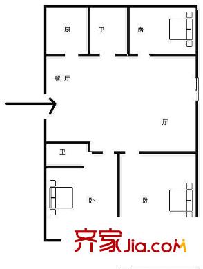 南臺(tái)新苑紫竹園 2室 戶型圖