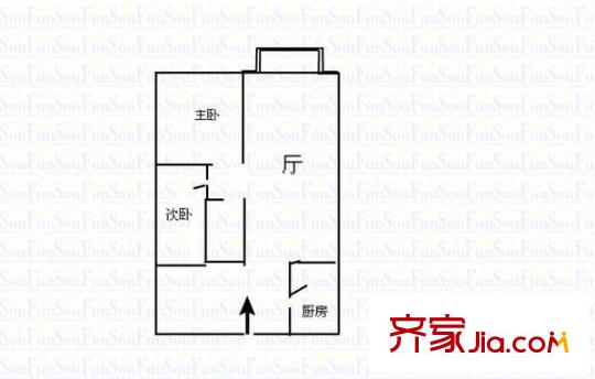 福尚名居 2室 戶型圖