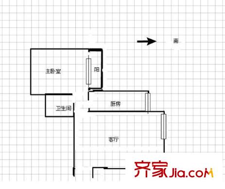 丞相坊小區(qū) 1室 戶型圖