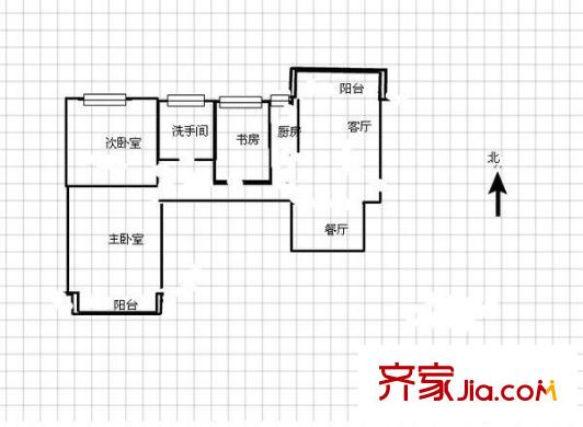 丞相坊小區(qū) 3室 戶型圖