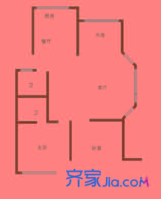天水園 3室 戶型圖