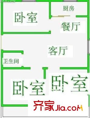 晉東花園 3室 戶型圖