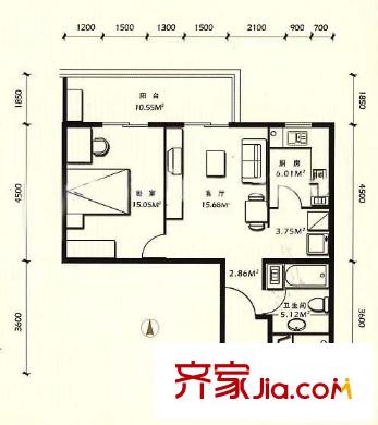 安泰中心 3室 戶型圖
