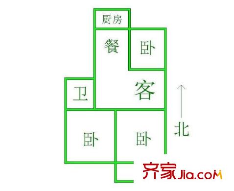 湖畔小區(qū) 3室 戶型圖