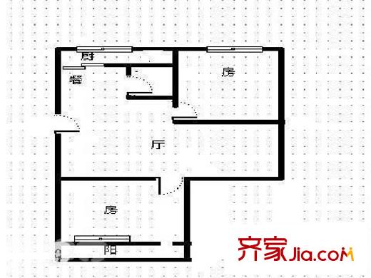 華慶花園 2室 戶型圖