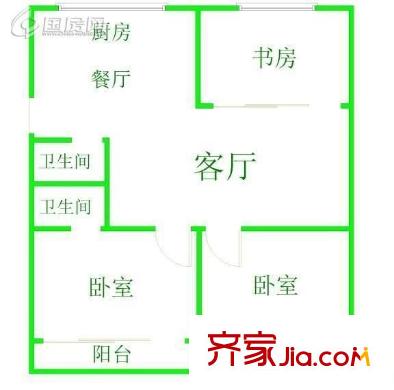 鴻城小區(qū) 3室 戶型圖
