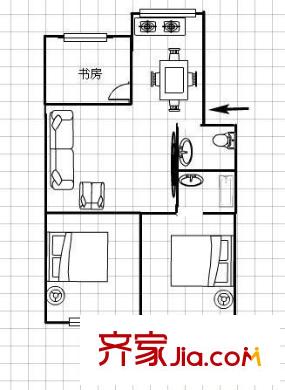 鴻城小區(qū) 3室 戶型圖