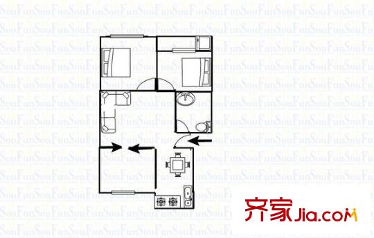蒼霞新城 2室 戶型圖