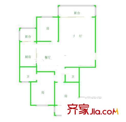 怡景佳源 3室戶型圖