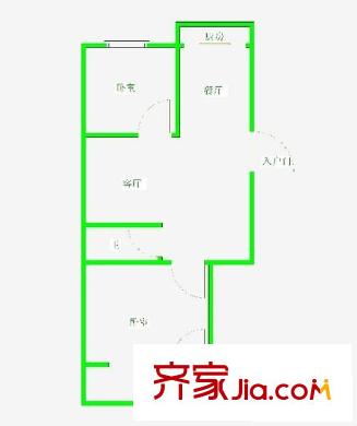 中亭街利生苑 2室 戶型圖