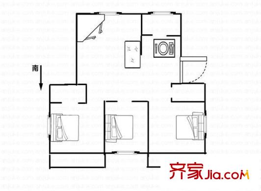 中亭街利生苑 3室 戶型圖