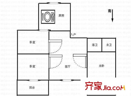 中亭街利生苑 3室 戶型圖