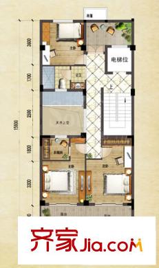 家天下三木城戶型圖C1A二層 5室3廳3衛(wèi)1廚