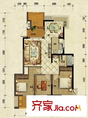 家天下三木城 3室 戶型圖
