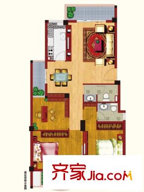 華林上景戶型圖3#02戶型 3室2廳2衛(wèi)1廚