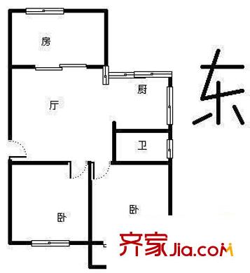 鳳凰北新村 3室 戶型圖