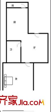光明港苑 1室 戶型圖