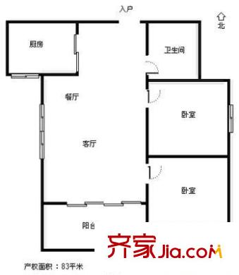 光明港苑 2室 戶型圖